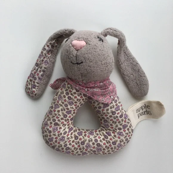Organic Patterned Rattle | Bunny Rabbit - Picture 3 of 6
